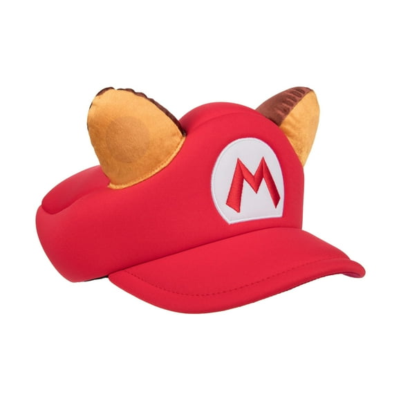 Gorra para cosplay Bioworld The Super Mario Raccoon roja con orejas
