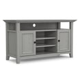 thumbnail image 3 of Simpli Home Amherst 54 inch Wide Solid Wood TV Stand in Fog Grey For TVs up to 60 inches, 3 of 13