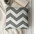 thumbnail image 3 of YINGXI  Grey Throw Pillow Cushion Cover, Chevron Pattern Classic Geometrical Horizontal Zig Zag Stripes Retro Artwork, Zippered Double-Side Digital Print Decor, Grey White 12x12in, 3 of 5