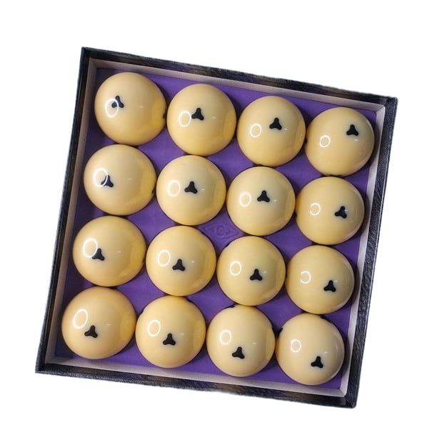 2 Billes D’entraînement Billard – Boule De Repère Avec Points Et Boule Blanche à Point Rouge