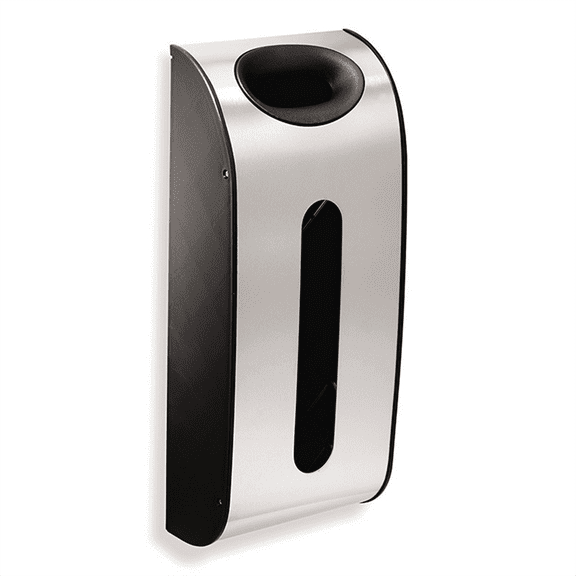 1 * Grocery Bag Dispenser 1 set * installation accessories-Silver & Black