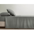 thumbnail image 2 of Chezmoi Collection 4-Piece Stone Washed California King Sheet Set, Rayon Derived from Bamboo & Polyester Blended, Breathable & Cooling 15-Inches Deep Pocket Sheets & Pillowcases Set, Dark Gray, 2 of 9