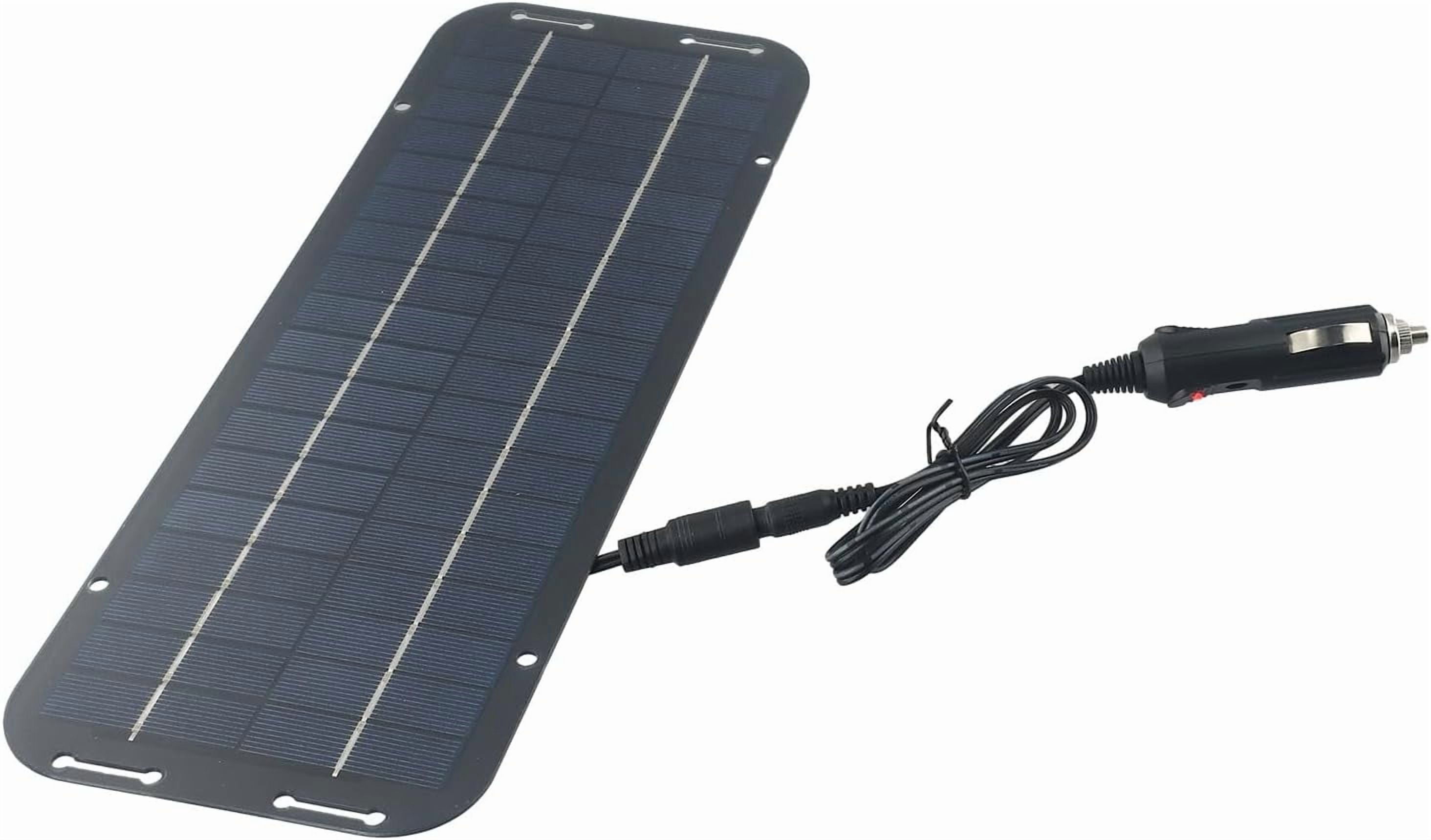 60W 12V Solar Panel Trickle Battery Charger, Monocrystalline with IP65 Rating for Car, Boat, RV Power Maintenance(1Set, B)