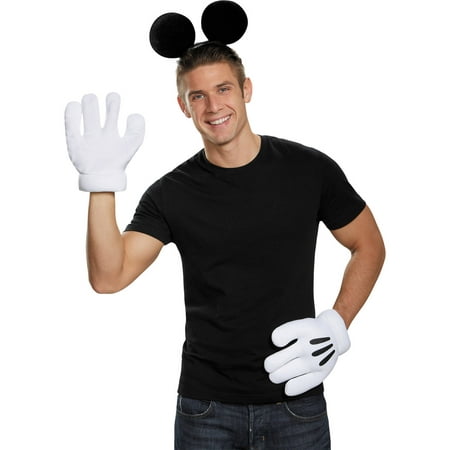 Mickey Mouse Ears Gloves Adult Halloween Accessory