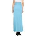 thumbnail image 4 of Made by Johnny Women's Wrapped High Low Ruffle Maxi Skirt XS AQUA, 4 of 6