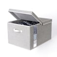 thumbnail image 6 of StorageWorks Foldable Fabric Storage Bin with Double-Open Lid, EX-Large Storage Box with Transparent Window, 21.2" x 15.7" x 11.8", 6 of 7
