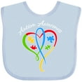 thumbnail image 3 of Inktastic Autism Awareness Heart Ribbon and Puzzle Pieces Boys or Girls Baby Bib, 3 of 4