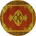 thumbnail image 1 of Ahgly Company Indoor Round Persian Yellow Traditional Area Rugs, 7' Round, 1 of 4