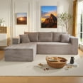 thumbnail image 6 of Cubente 108" Modular Sectional Sofa, Cloud Couch with 3 Deep Seat, Indoor Modern L-Shape Sofa Couch, Boneless Couch Compressed Sofa for Living Room Bedroom, 6 of 11