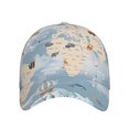 thumbnail image 2 of Daiia Animals Travel World Map print Baseball Cap Men Women Golf Dad Hat Adjustable Original Classic Low Profile Hat Unconstructed Plain Cap, 2 of 9