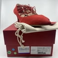 thumbnail image 6 of Valentino Women's Suede Rockstud Strappy Heels Red, 6 of 6