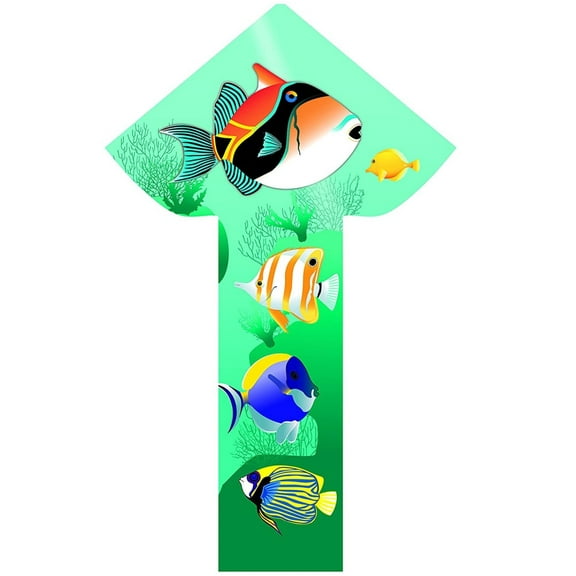 WindNSun Breezyfliers 42" Kite - Tails, Handle, Line Included (Tropical Fish)