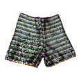 thumbnail image 4 of SRZYMJ Women Sequin Shorts Low Rise Glitter Sparkle Shorts Colorful Mini Rave Outfits Booty Bottoms Trendy Clothes, 4 of 4