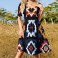 thumbnail image 7 of Womens Casual Dresses Colorful Tie Dye Vortex Short Sleeve Dress Summer Dresses for Women 2025, 7 of 7