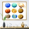 thumbnail image 2 of Designart 'Different Planets In Orbit' Modern Framed Canvas Wall Art Print, 2 of 5
