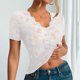 thumbnail image 1 of mfyjkho Tops Deportivos Para Mujer, Vestido Informal De Manga Corta Con Escote Redondo Y Hombros Descubiertos Para Mujer Tops Para Hacer Ejercicio Xxl, 1 of 8