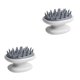 thumbnail image 4 of Ounissouiy Cepillo de raíz para el cabello de ducha, masajeador de doble capa para cuero cabelludo, depurador de viaje, lavable, reutilizable, blanco 2piezas, 4 of 6