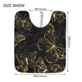 thumbnail image 3 of Toilet Rug Set Non-Slip Bathroom Rugs Soft Plush Machine Washable Contour Bath Mat Butterflies Golden Outline 24x20/24x16, 3 of 9