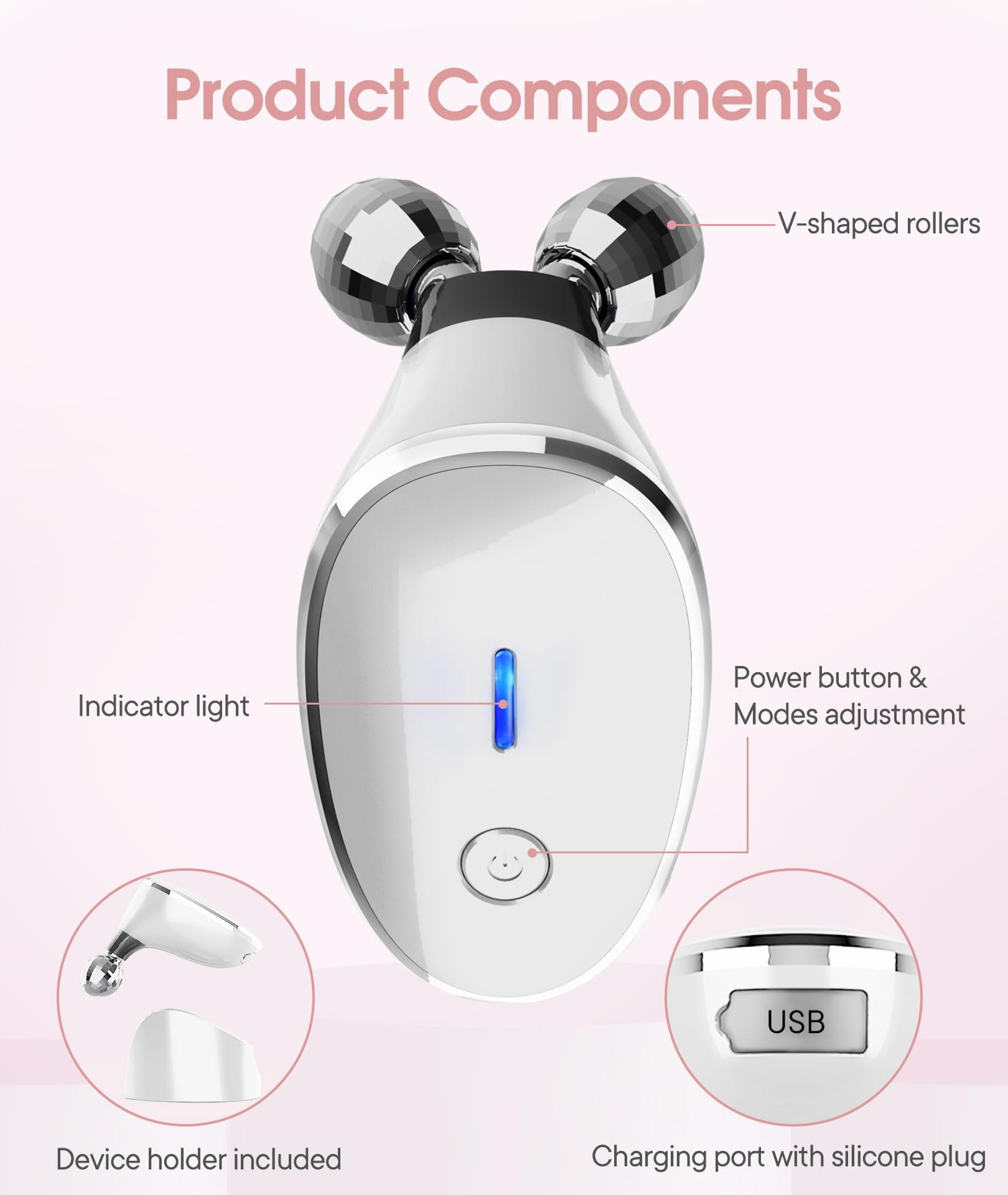 Balomy Microcurrent Facial Device, Face Massager, Face Sculpting Tool for Skin Care, Wrinkle Removal, Anti Aging, Skin Rejuvenation
