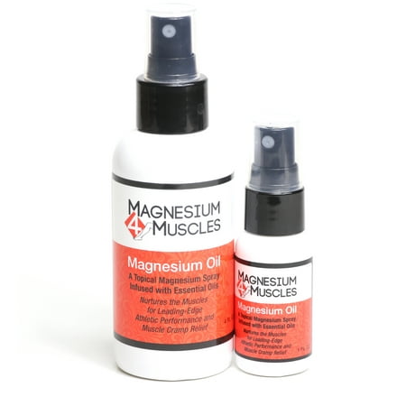 Magnesium4Muscles Magnesium Oil Spray | Pain Relief Spray (4oz  + 1oz (Best Way To Use Magnesium Oil Spray)