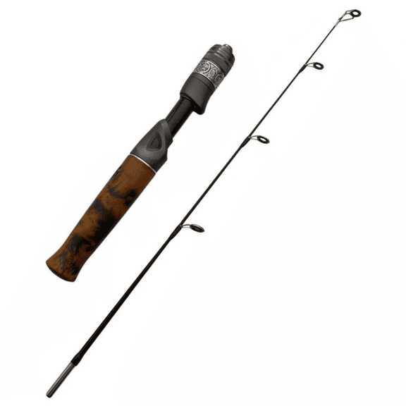 Abbraccia Ice Fishing Rod, Portable, super Short, sturdy Fiberglass, 6mm