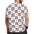 thumbnail image 2 of Wukai Gnomes and Hearts Print Men's Short-Sleeved Mesh T-Shirt,Quick-Dry Short Sleeve Workout T-Shirt-Large, 2 of 8