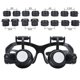 thumbnail image 2 of Eight sets of magnification lenses wearing double glasses type LED lights jewelry watch repair high magnification magnifier 16 lenses, 2 of 5