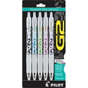 Pilot of America 31392 0.7 mm G2 Fashion White Barrel Retractable Gel Pen, Assorted Colors