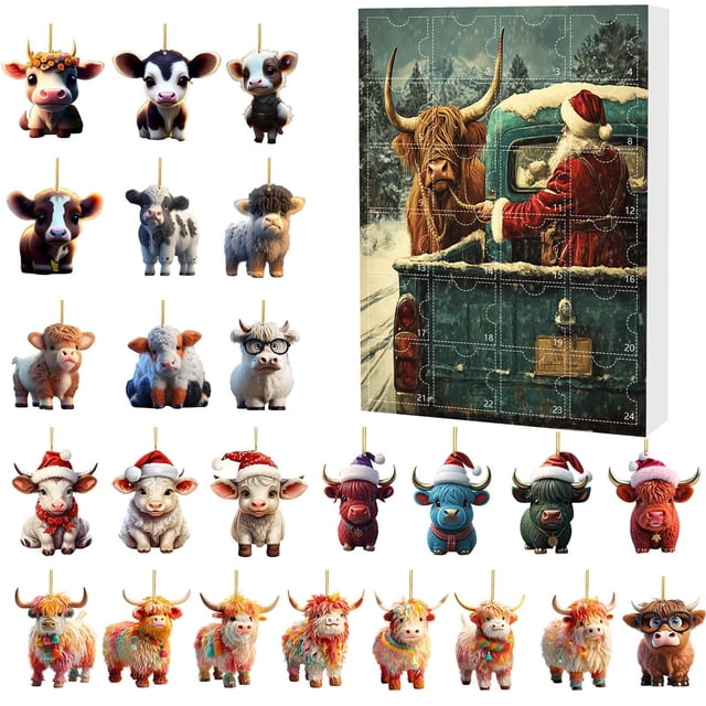 CREATITOY Advent Calendar - Christmas Countdown Decor for Home Living Room Tabletop, Xmas Holiday Seasonal Decor