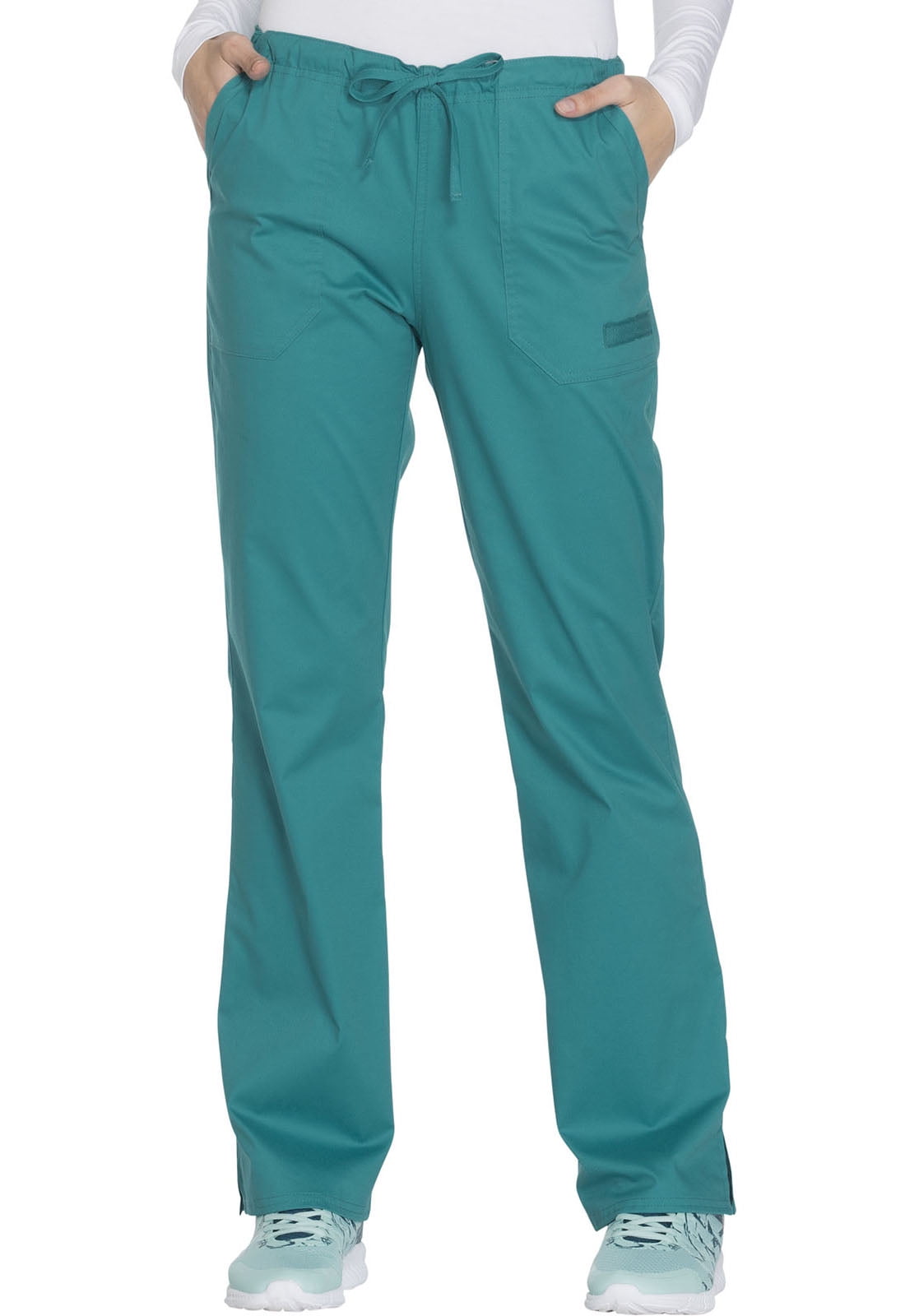 Cherokee Workwear Stretch Women Scrubs Pant Mid Rise Straight Leg