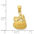 thumbnail image 4 of 14k Satin Diamond-cut Shell Pendant K6055, 4 of 4