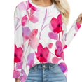 thumbnail image 1 of EHQJNJ Chandail en Molleton Simple pour Femmes, Imprimé Fleur, Manches Longues, Col Rond, Sans Capuche, Graphique, Col Rond, Drôle, Animaux, 1 of 4
