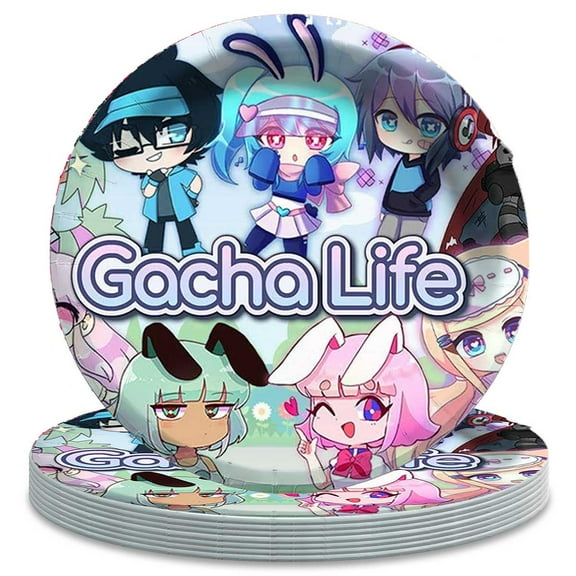 Gacha Life Paper Plates Birthday Decorations Party Supplies Tableware Disposable Dinnerware