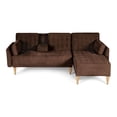 thumbnail image 2 of Sala Modular Reversible De Velvet Chocolate Modelo Hassan, 2 of 9