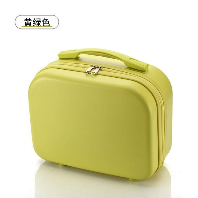 14 Inch Travel Portable Solid Color Lightweight Small Hard Makeup Box New Style Student Lightweight Boarding Luggage Yellow