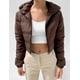 thumbnail image 5 of Chaqueta de invierno nueva de algodón acolchado con capucha de color sólido y estilo europeo y americano para mujer, 5 of 6