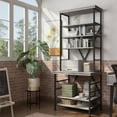 thumbnail image 3 of Furniture of America Garna Industrial Metal 6-Shelf Bookcase, 3 of 5