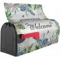 thumbnail image 4 of Summer Palm Leaf Mailbox Covers Tropical Hawaiian Floral Hummingbird Mailbox Cover Magnetic Farmhouse Welcome Mail Box Covers Garden Yard Home Decor for Outdoor Standard Size 21 x 18 Inchs, 4 of 6