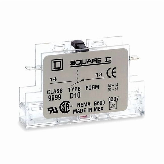 Square D Auxiliary Contact,1 NC 9999D01