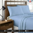thumbnail image 2 of Full-XL Size Giza Sheets - Premium 400-Thread-Count Soft 100% Pure Giza Egyptian Cotton 4PC Bed Sheet Set, 15" Inches Deep Pockets - Light Blue, 2 of 7