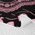 thumbnail image 5 of Catabedysis Pink Bows Abc Print A Quilt Full,Personalized Monogrammed Gifts Full Bedspread Sets For Girls,3Pcs, 5 of 7