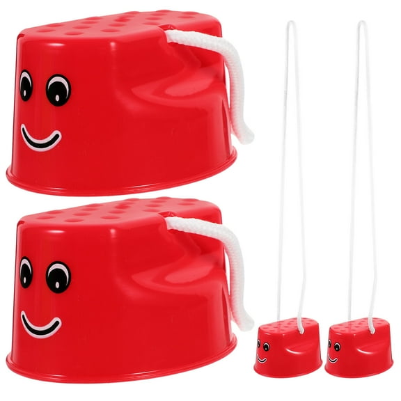 FUEENIRVA 4Pcs Balancing Toys Walking for Toddler Muscle Exercise Red Plastic 11.50X6.30X5.20Cm