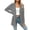 Gray, variant on Womens Knit Cardigan Open Front Long Sleeve Side Pocket Straight Hem Lightweight Casual Duster Sweater Jacket
