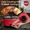thumbnail image 2 of Slow Cooker, 3 Cooking Settings, Dishwasher  Ceramic Crock, Lid, Free Pot Liners Included, 2 of 5