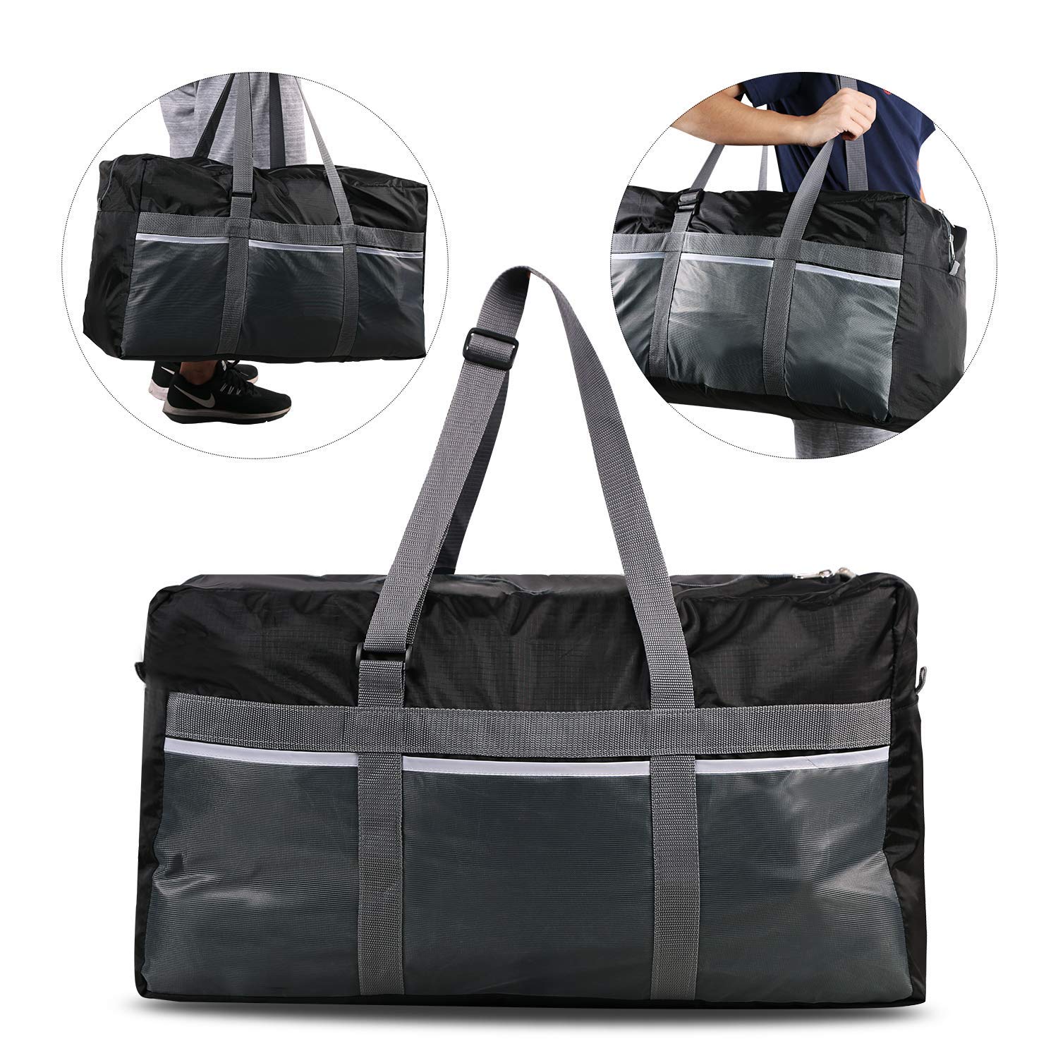 REDCAMP Extra Large 25'' Duffle Bag 75L Black Lightweight, Waterproof Travel Duffel Bag Foldable for Men Women - image 2 of 7