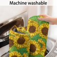 thumbnail image 5 of Green Sunflower Leaf Pattern Bathroom Rugs Mat,Non Slip Microfiber Bathroom Rug,Rubber Backing,Soft Bathroom Mats for Bathroom Floor,Tub and Shower,17x27in(43x68cm), 5 of 5