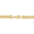 thumbnail image 4 of Real 14kt Yellow Gold 9.5mm Flat Beveled Curb Chain; 22 inch; Lobster Clasp; for Adults and Teens; for Women and Men, 4 of 5