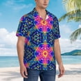 thumbnail image 3 of Rateoe Bright Turtles Pattern Men’s Hawaiian Shirt – Short Sleeve Button-Down Tropical Beach Shirt, Lightweight & Breathable Casual Aloha Shirt with Pocket,3X-Large, 3 of 7