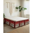 thumbnail image 2 of Christmas Cute Bed Skirt King Size 16&nbsp;Inch Drop, Snowman Red Buffalo Plaid Border Wrap Around Dust Ruffle Bedskirts, Wrinkle & Fade Resistant Easy Fit Bedskirt with Adjustable Elastic, 2 of 8