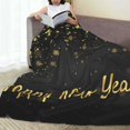 thumbnail image 6 of Cauagu Happy New Year Pattern Flannel Bed Blankets,Fleece Blanket Comfortable Air Conditioning Blanket for Sofa Bed Travel Couch & Living Room -60"x50", 6 of 8